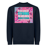 Navy pink ribbon cancer Heavyweight Sweatshirt - AdoDesignShop