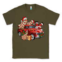 Army Green christmas tree cake with farm track and santa ado Classic Tee - AdoDesignShop