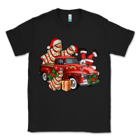 Black christmas tree cake with farm track and santa ado Classic Tee - AdoDesignShop