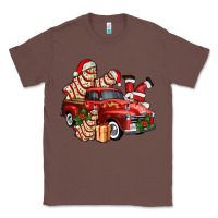 Chestnut christmas tree cake with farm track and santa ado Classic Tee - AdoDesignShop