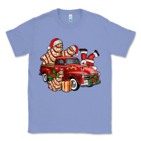 Colony Blue christmas tree cake with farm track and santa ado Classic Tee - AdoDesignShop