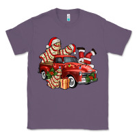 Lavender christmas tree cake with farm track and santa ado Classic Tee - AdoDesignShop