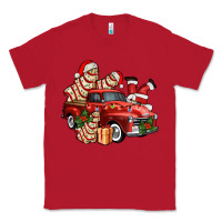 Red christmas tree cake with farm track and santa ado Classic Tee - AdoDesignShop