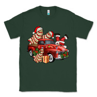 Sports Green christmas tree cake with farm track and santa ado Classic Tee - AdoDesignShop