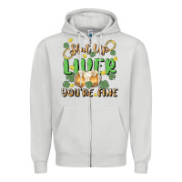 Dove Grey shut up liver you're fine Zipper Hoodie - MaliasSmallBusiness