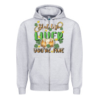 Heather Grey shut up liver you're fine Zipper Hoodie - MaliasSmallBusiness