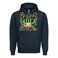 Navy shut up liver you're fine Zipper Hoodie - MaliasSmallBusiness