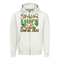 Oatmeal Heather shut up liver you're fine Zipper Hoodie - MaliasSmallBusiness
