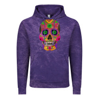 Cloud Purple sugar skull Vintage Hoodie - FaDigitalArtStudio