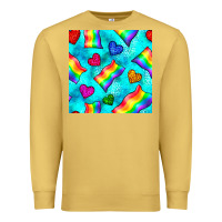 Antique Gold Pride lgbtq flags and leopard seamless pattern Premium Sweatshirt - BundleAndBundleShop