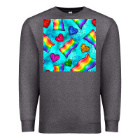 Charcoal Heather Pride lgbtq flags and leopard seamless pattern Premium Sweatshirt - BundleAndBundleShop