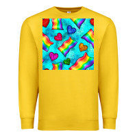 Lemon Pride lgbtq flags and leopard seamless pattern Premium Sweatshirt - BundleAndBundleShop