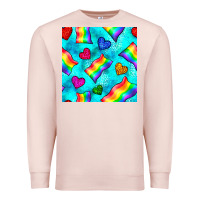 Pale Pink Pride lgbtq flags and leopard seamless pattern Premium Sweatshirt - BundleAndBundleShop