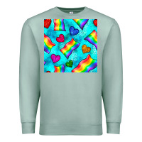 Seafoam Pride lgbtq flags and leopard seamless pattern Premium Sweatshirt - BundleAndBundleShop