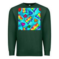 Sports Green Pride lgbtq flags and leopard seamless pattern Premium Sweatshirt - BundleAndBundleShop