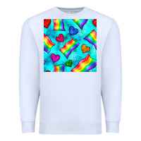 White Pride lgbtq flags and leopard seamless pattern Premium Sweatshirt - BundleAndBundleShop