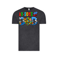 Vintage Black ausome autism dad Vintage Tee - AdoDesignShop