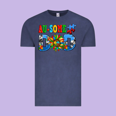 Ausome Autism Dad Vintage Tee Designed By Adodesignshop