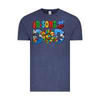 Vintage Denim ausome autism dad Vintage Tee - AdoDesignShop