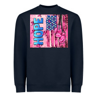 Navy hope  breast cancer and american flag Heavyweight Sweatshirt - AdoDesignShop