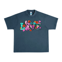 Midnight Navy love stitch Urban Heavy Tee - AdoDesignShop