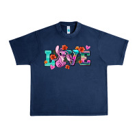 Navy love stitch Urban Heavy Tee - AdoDesignShop