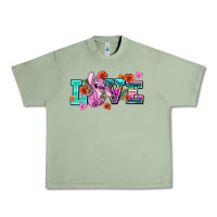 Oil Green love stitch Urban Heavy Tee - AdoDesignShop
