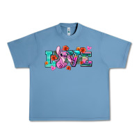 Pebble Blue love stitch Urban Heavy Tee - AdoDesignShop