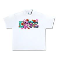 White love stitch Urban Heavy Tee - AdoDesignShop