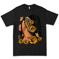 Black Gold roses afro woman Premium Tee - RanaPortraitStore