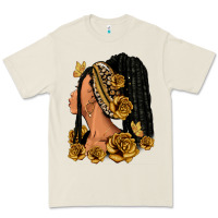 Bone Gold roses afro woman Premium Tee - RanaPortraitStore