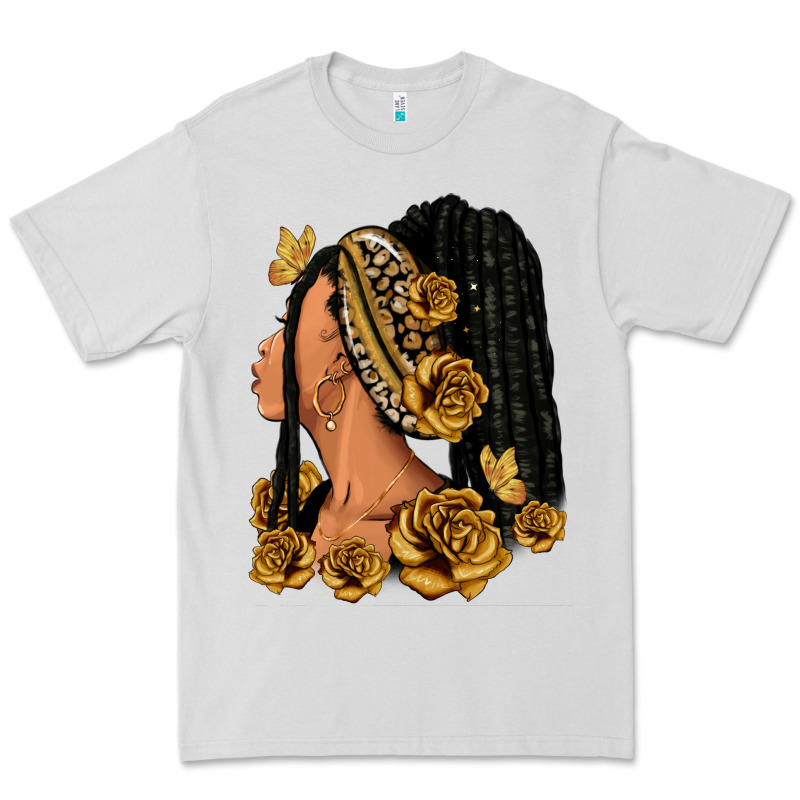 Gold Roses Afro Woman Premium Tee by RanaPortraitStore | Teevron