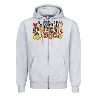 Heather Grey softball sister Zipper Hoodie - MaliasSmallBusiness