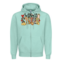 Seafoam softball sister Zipper Hoodie - MaliasSmallBusiness