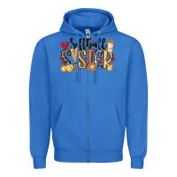 True Royal softball sister Zipper Hoodie - MaliasSmallBusiness