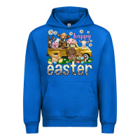 Cobalt Happy Easter truck with farm animals Easter Day Urban Hoodie - HowdyJamesFarm