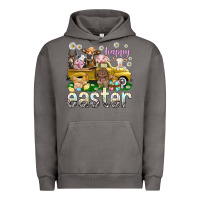 Pigment Tornado Happy Easter truck with farm animals Easter Day Urban Hoodie - HowdyJamesFarm