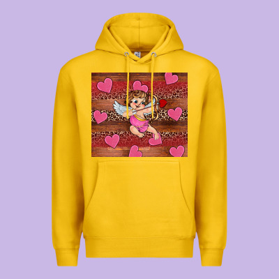 Valentine's Day Cupid Heart Premium Hoodie Designed By Ranaportraitstore