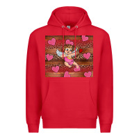 Red valentine's day cupid heart Premium Hoodie - RanaPortraitStore