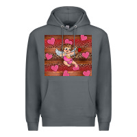 Rock valentine's day cupid heart Premium Hoodie - RanaPortraitStore