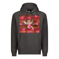 Smoke valentine's day cupid heart Premium Hoodie - RanaPortraitStore