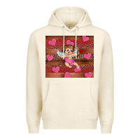 Tofu valentine's day cupid heart Premium Hoodie - RanaPortraitStore