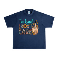 Navy too bad i don't care Urban Heavy Tee - JahusDesignShop