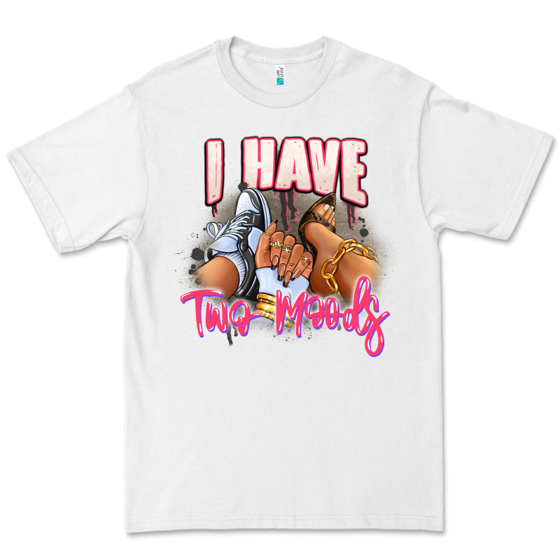I Have Two Moods Sneaker And Heels Premium Tee by RanaPortraitStore | Teevron