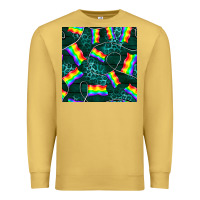 Antique Gold Pride lgbtq flags with leopard seamless pattern Premium Sweatshirt - BundleAndBundleShop