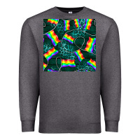 Charcoal Heather Pride lgbtq flags with leopard seamless pattern Premium Sweatshirt - BundleAndBundleShop
