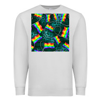 Dove Grey Pride lgbtq flags with leopard seamless pattern Premium Sweatshirt - BundleAndBundleShop