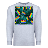 Heather Grey Pride lgbtq flags with leopard seamless pattern Premium Sweatshirt - BundleAndBundleShop