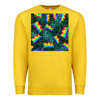 Lemon Pride lgbtq flags with leopard seamless pattern Premium Sweatshirt - BundleAndBundleShop