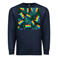 Navy Pride lgbtq flags with leopard seamless pattern Premium Sweatshirt - BundleAndBundleShop